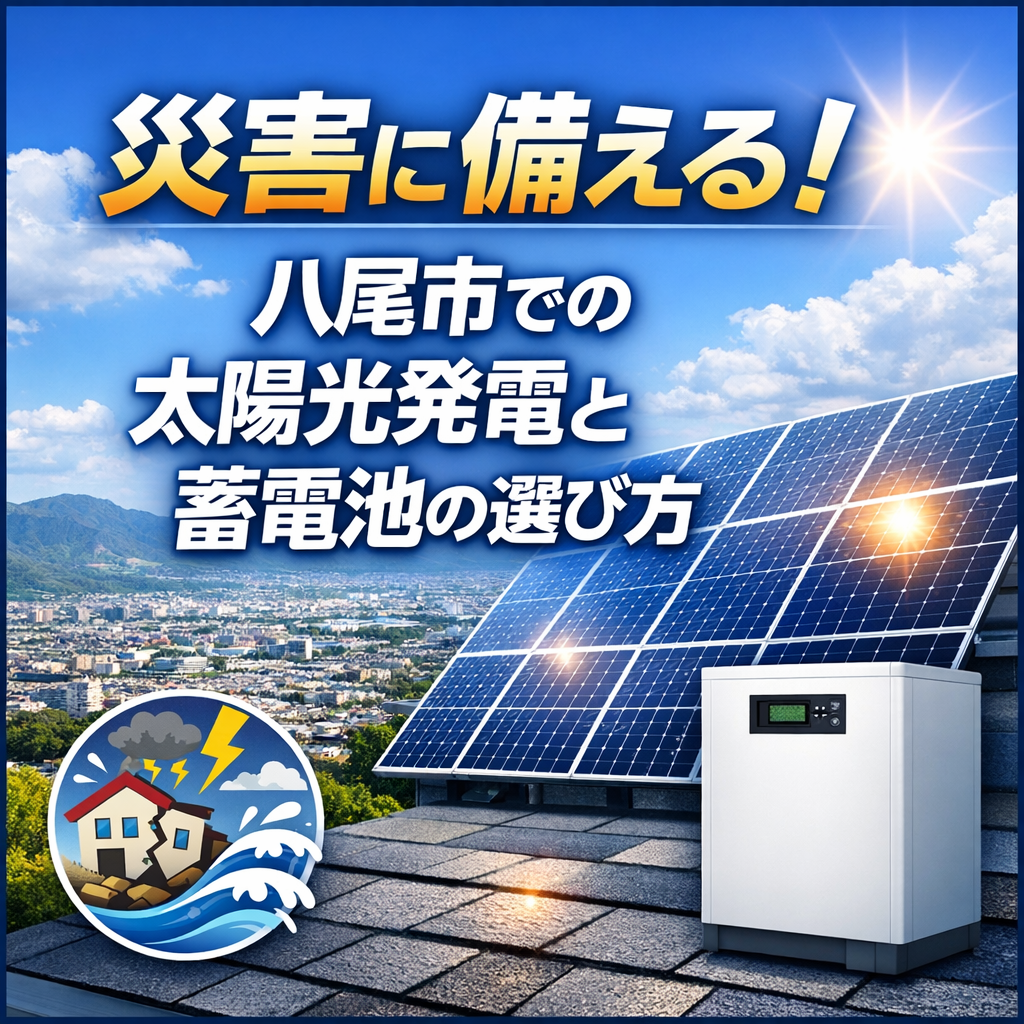 災害に備える！八尾市での太陽光発電と蓄電池の選び方
